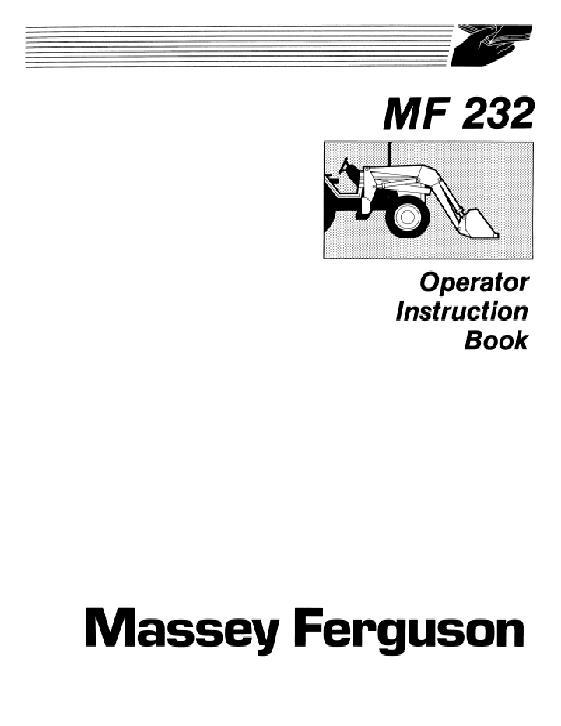 AGCO 232 Loader Operator Manual 1449107M6 English