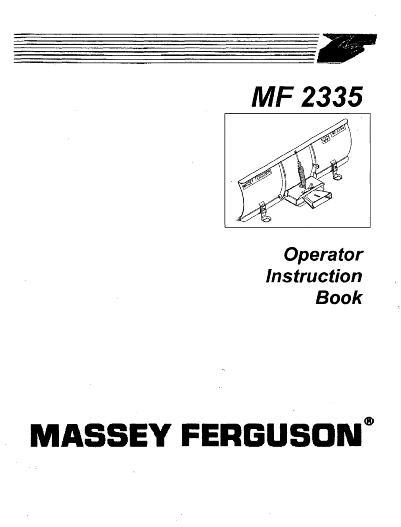 AGCO 2335 Dozer Blade Operator Manual 4263473M1 English