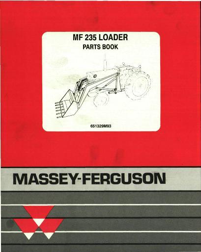 AGCO 235 Loader Parts Book 651329M93 English