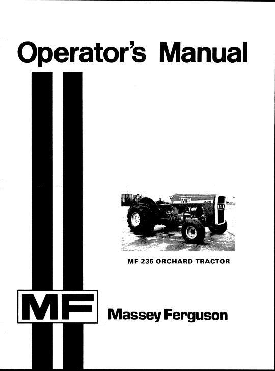 AGCO 235 Tractor (narrow orchard) Operator Manual 1448335M2 English