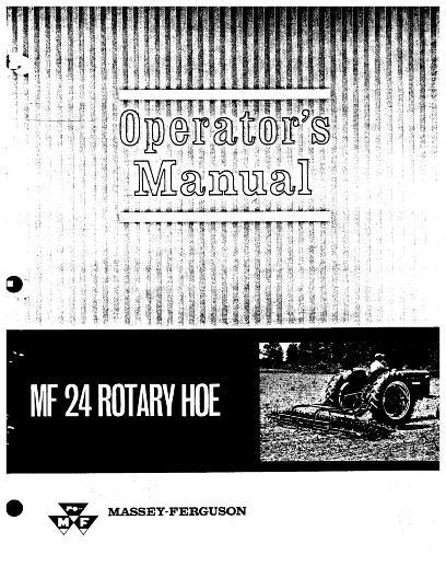 AGCO 24 Rotary Hoe Operator Manual 690252M3 English