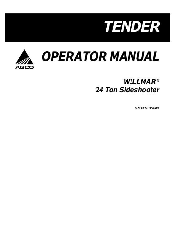 AGCO 24 Ton Sideshooter (2008) Operator Manual WR330550C English