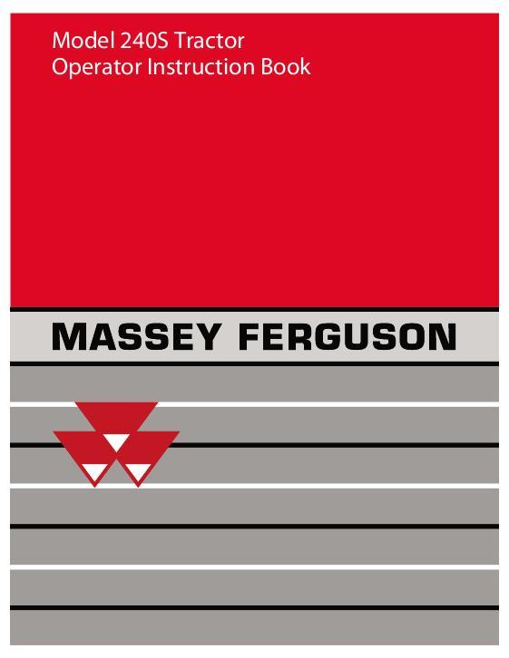 AGCO 240S Tractor Operator Manual 1856943M1 English