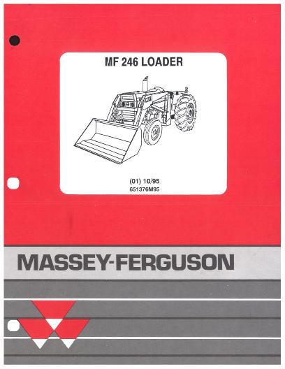 AGCO 246 Loader Parts Book 651376M95 English