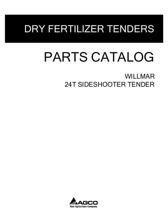 AGCO 24T Sideshooter Tender Parts Book WRP0376AG English