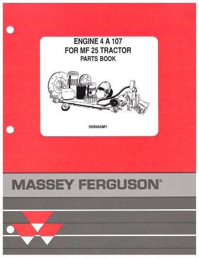 AGCO 25 Tractor (4A.107 engine) Parts Book 955066M1 English