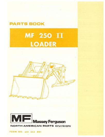 AGCO 250 Industrial Loader Parts Book 651543M91 English