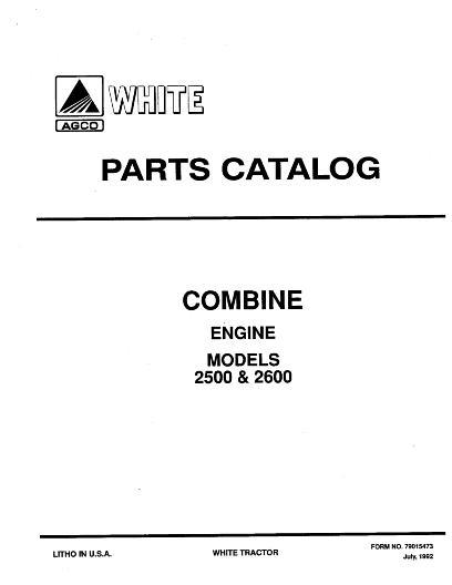 AGCO 2500 2600 Engine (power unit) Parts Book 79015473 English