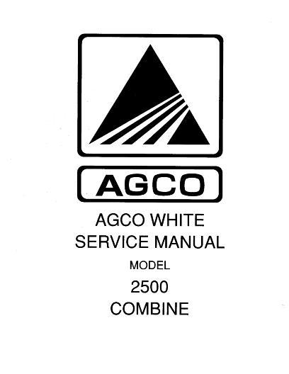 AGCO 2500 Combine Service Manual 79014966 English