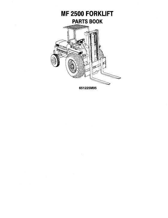 AGCO 2500 Forklift (Continental Perkins Gas & Diesel) Parts Book 651225M95 Multiple