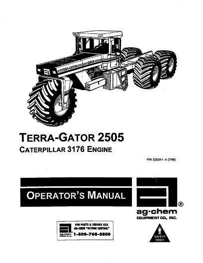 AGCO 2505 TerraGator (chassis, Cat 3176, 1996-2000) Operator Manual AG520341 English
