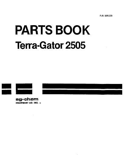 AGCO 2505 TerraGator (chassis) Parts Book AG005329 English