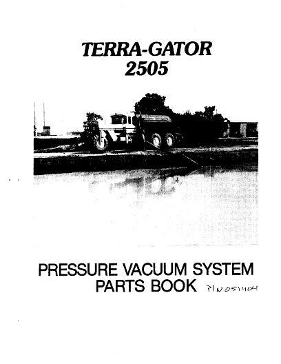AGCO 2505 TerraGator (pressure vac system) Parts Book AG051404 English