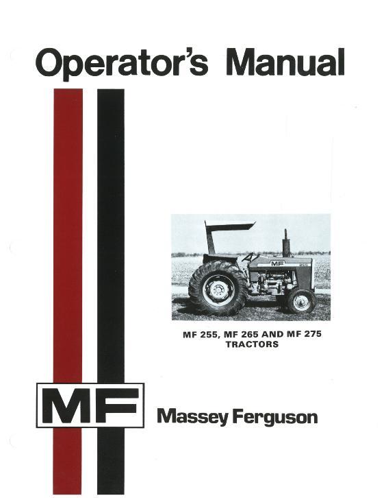 AGCO 255 Tractor (A4.203 dsl) Operator Manual 1448326M2 English