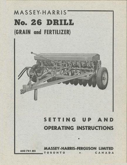 AGCO 26 Grain Drill Operator Manual 650781M2 English