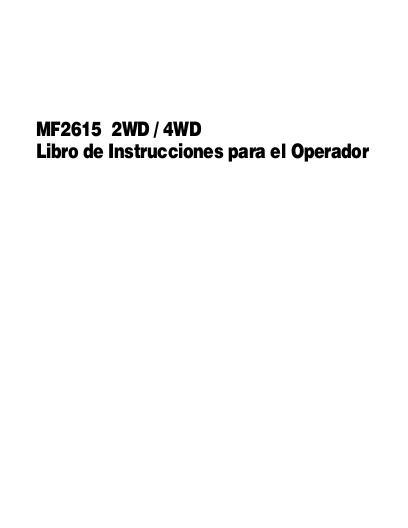 AGCO 2615 Tractor Operator Manual 4283080M1 Spanish