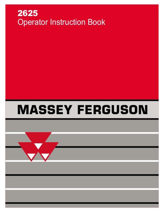 AGCO 2625 Tractor Operator Manual 2799C00102 English