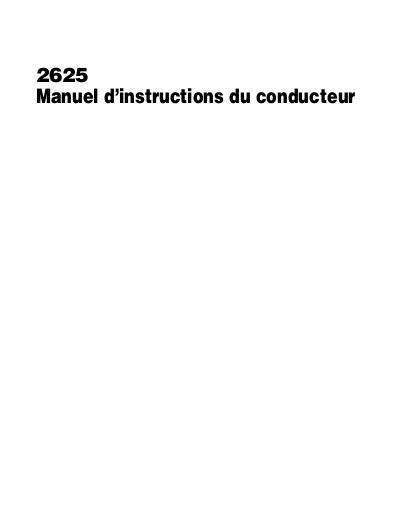 AGCO 2625 Tractor Operator Manual 4283352M1 French