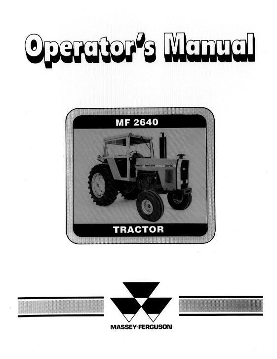 AGCO 2640 Tractor Operator Manual 1449041M1 English