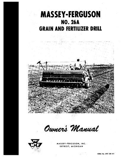 AGCO 26A Grain Drill Operator Manual 690248M1 English