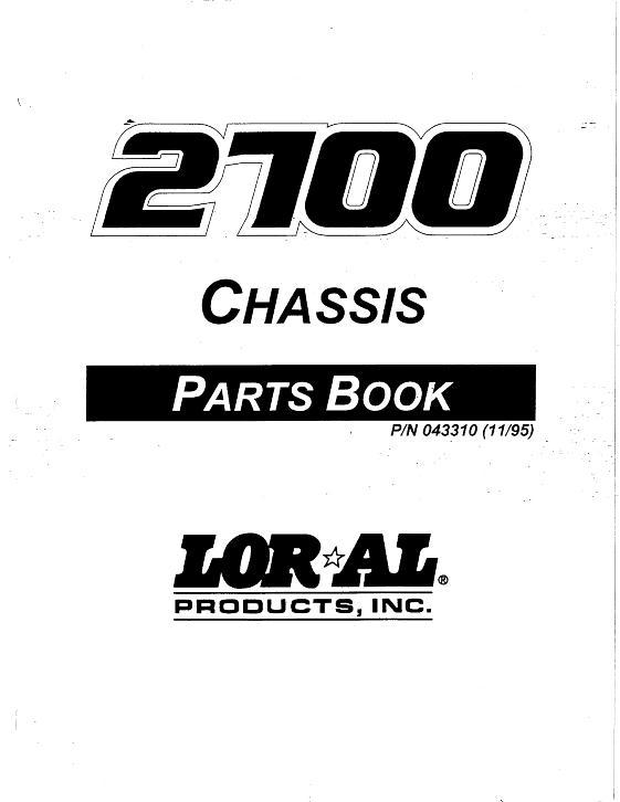 AGCO 2700 Chassis Parts Book L043310 English