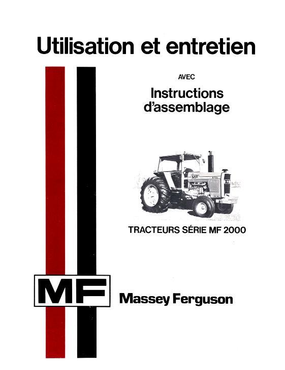 AGCO 2745 2775 2805 Tractor Operator Manual 1448511F1 French