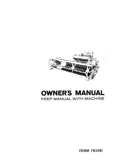 AGCO 280 SP Grain Windrower (1967) Operator Manual 783381 English