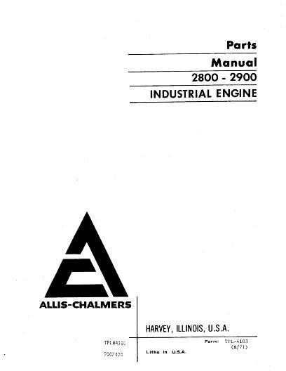AGCO 2800 2900 Engine (industrial) Parts Book 79007420 English