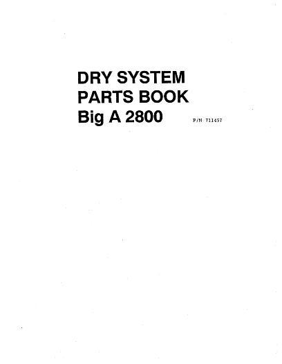 AGCO 2800 Big A Applicator (dry system) Parts Book AG711457 English