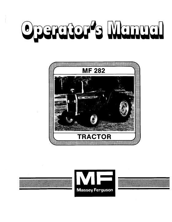AGCO 282 Tractor Operator Manual 3182990M1 English