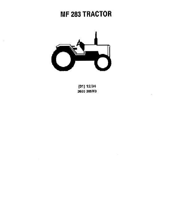 AGCO 283 Tractor (Brazil) Parts Book 3603305M3 English