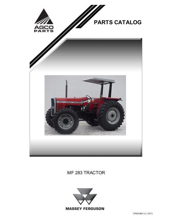 AGCO 283 Tractor (Brazil) Parts Book CPE283E01 English