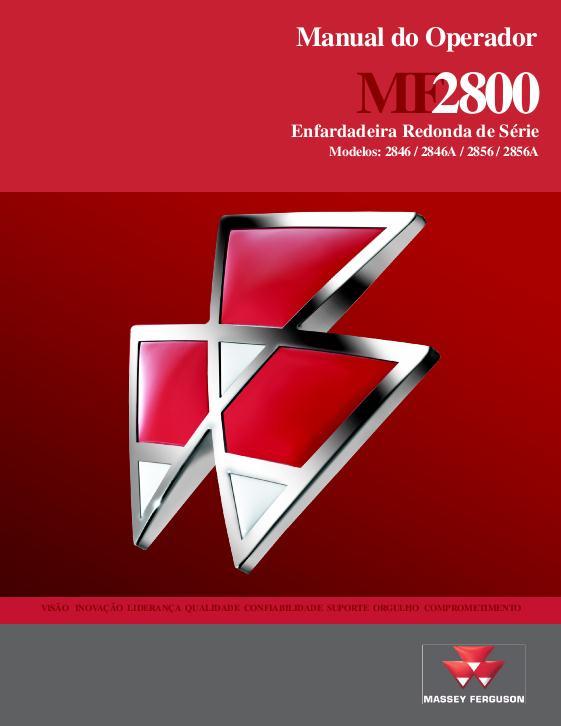 AGCO 2846 2846A 2856 2856A Round Baler Operator Manual 79035378D Portuguese