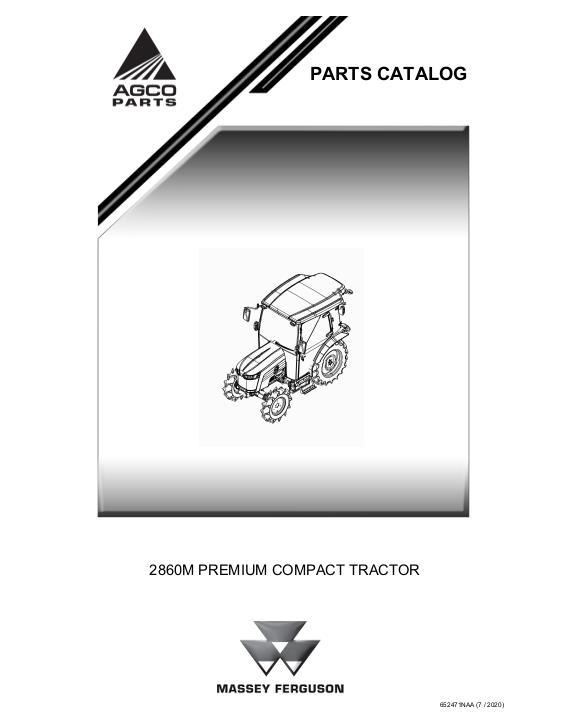 AGCO 2860M Compact Tractor Parts Book 652471A English