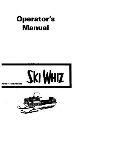 AGCO 297 380 Ski Whiz Snowmobile (1969) Operator Manual 1448069M1 English