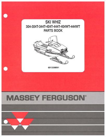 AGCO 297 380 Ski Whiz Snowmobile Parts Book 651339M91 English