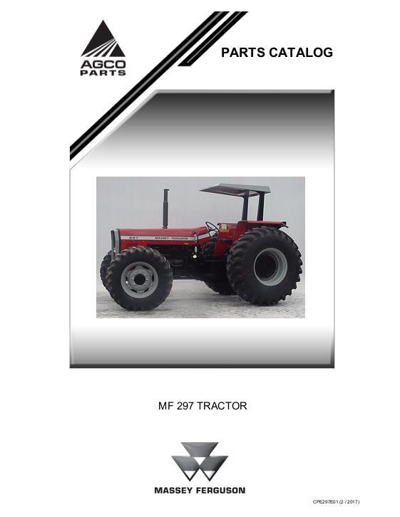 AGCO 297 Tractor Parts Book CPE297E01 English