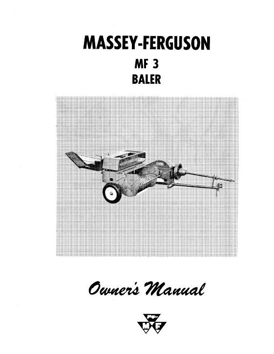 AGCO 3 Rectangular Baler Operator Manual 690250M6 English