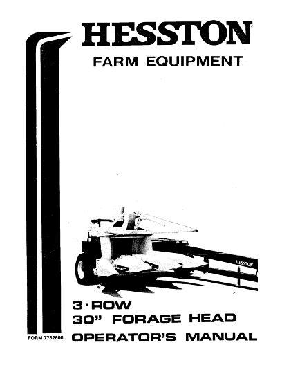 AGCO 3 Row Head F3R-2232 Operator Manual 7782600 English