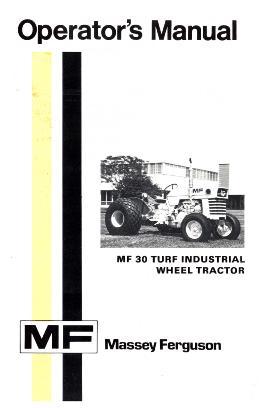 AGCO 30 Turf Tractor Operator Manual 1448085M2 English