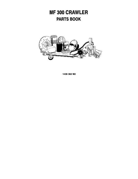 AGCO 300 D300A Crawler Crawler Loader Parts Book 1436362M2 English
