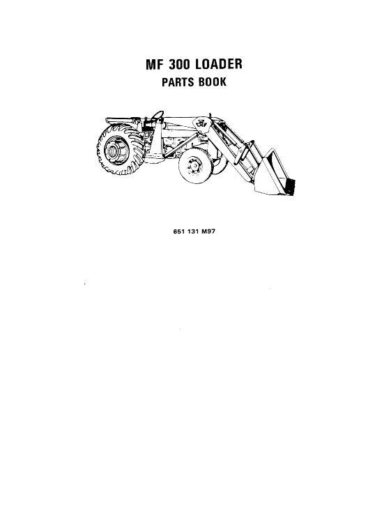 AGCO 300 Industrial Loader Attachment Parts Book 651131M97 Multiple