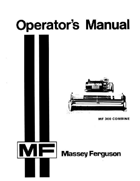 AGCO 300 Self Propelled Combine Operator Manual 690553M9 English