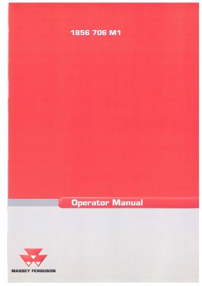 AGCO 300 Series Tractor (cab and footstep, early units, UK) Operator Manual 1856706M1 English