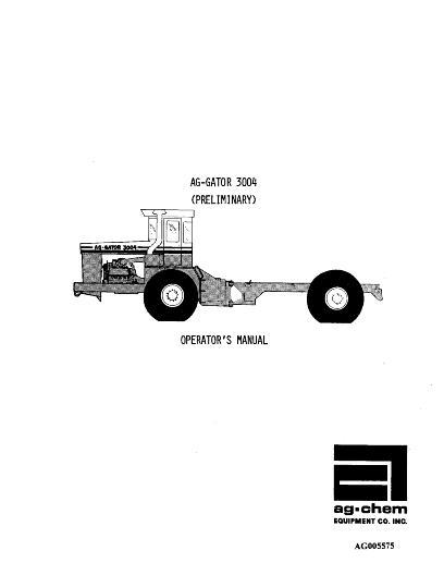 AGCO 3004 AgGator (chassis) Operator Manual AG005575 English