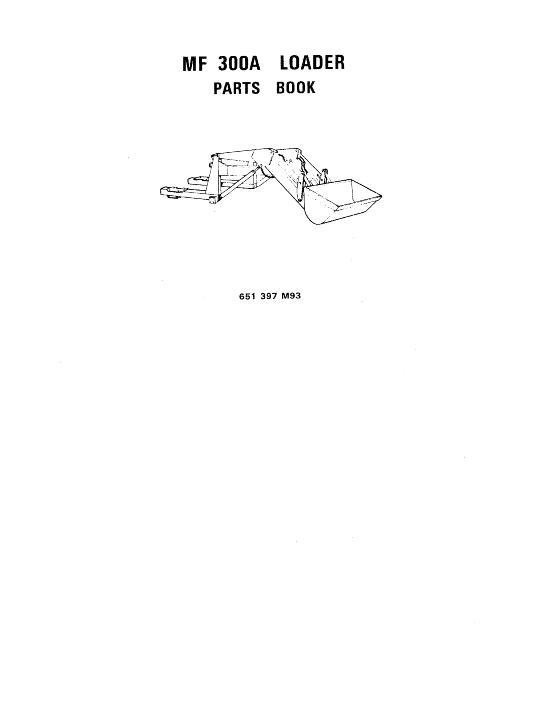 AGCO 300A Industrial Loader Parts Book 651397M93 English