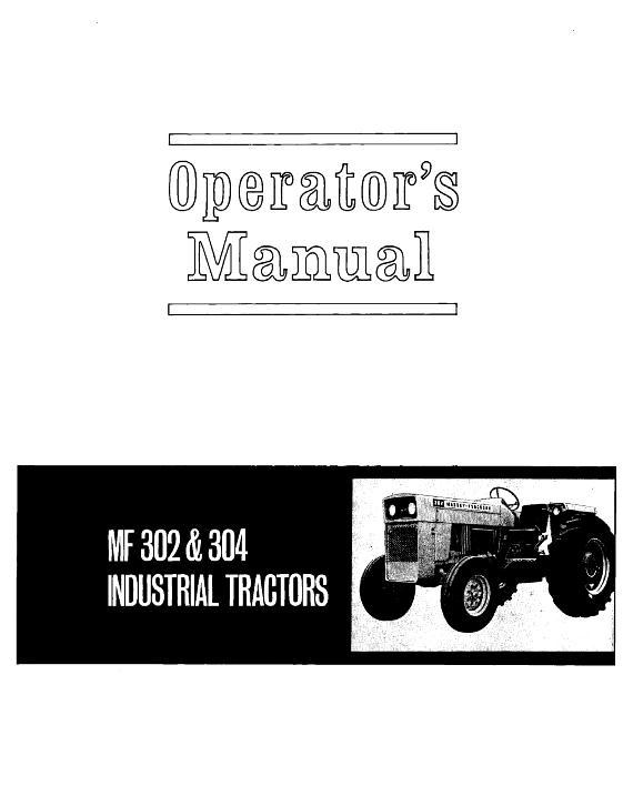 AGCO 302 304 Utility Tractor Operator Manual 690547M4 English