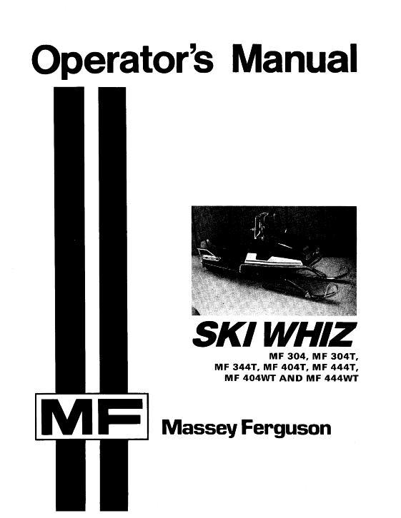 AGCO 304 304T 344T 404T 404WT 444T 444WT Snowmobile Operator Manual 1448283M2 English