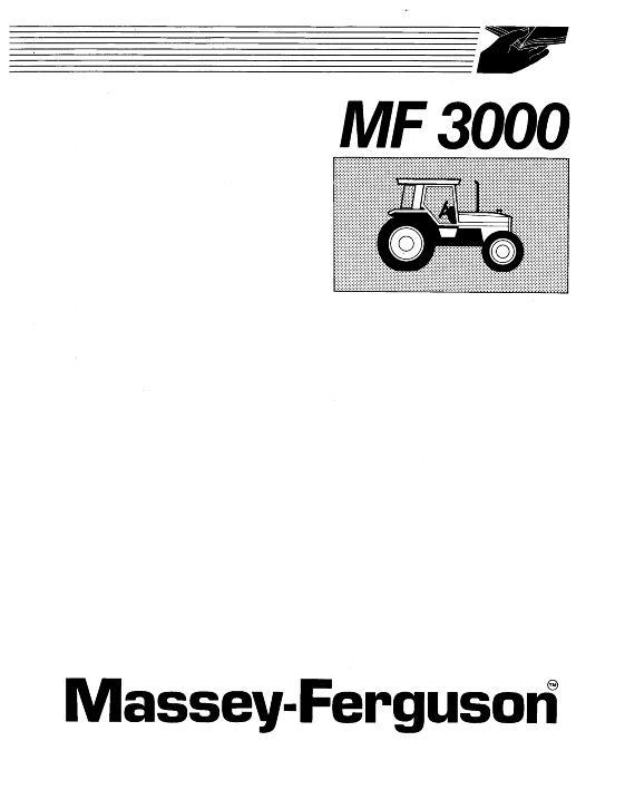 AGCO 3050 3060 3065 3070 3075 3080 3090 Tractor Operator Manual 1646617M6 French