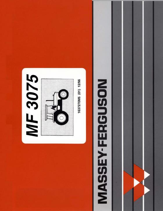 AGCO 3075 Tractor Parts Book 1637270M5 English